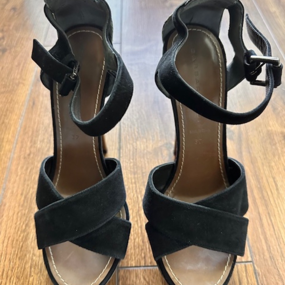 Barbara Bui Ladys Stiletto Platform Sandals Black 37